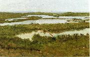 Albert Bierstadt A River Estuary painting